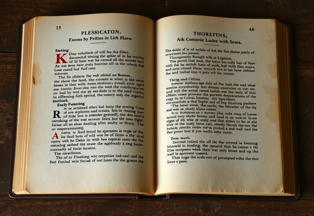 Un primo piano di un libro antico aperto con pagine ingiallite